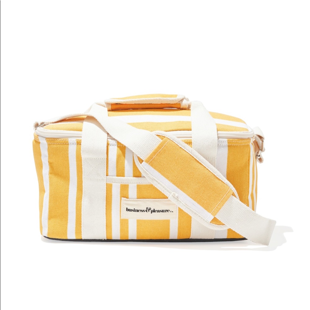 Business & Pleasure Co. Yellow Striped Travel Bag